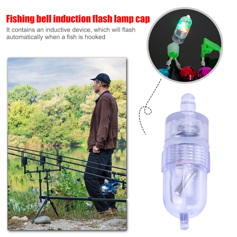 LED Night Fishing Rod Tip Light Smart Sensor Bite Alarm Lamp Fishing Gear
