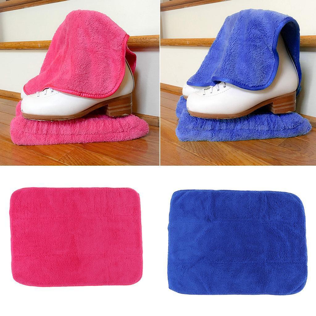 2pcs Microfiber Skate Wipe Care Cleaning Cloth Quick drying Clean Towel Blue