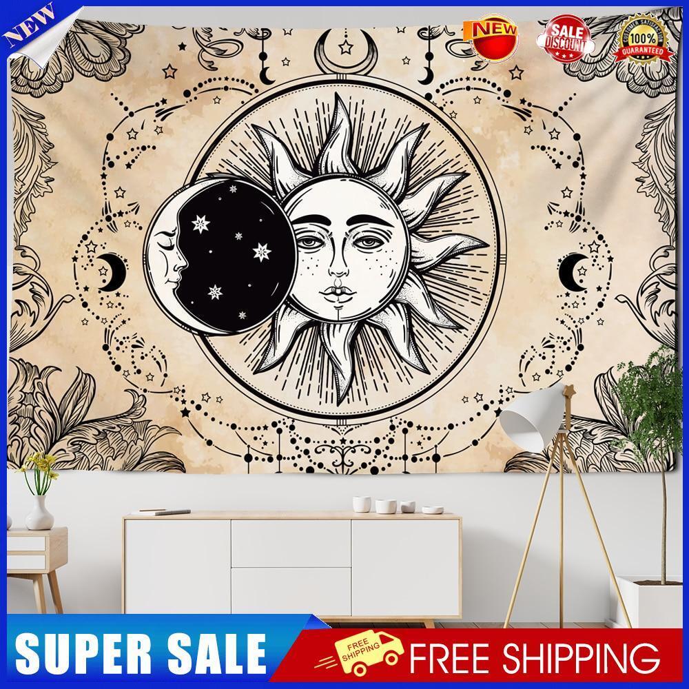 Sun Moon Tapestry Wall Hanging Carpet Bedspread Throw Cover Decor 145x130cm