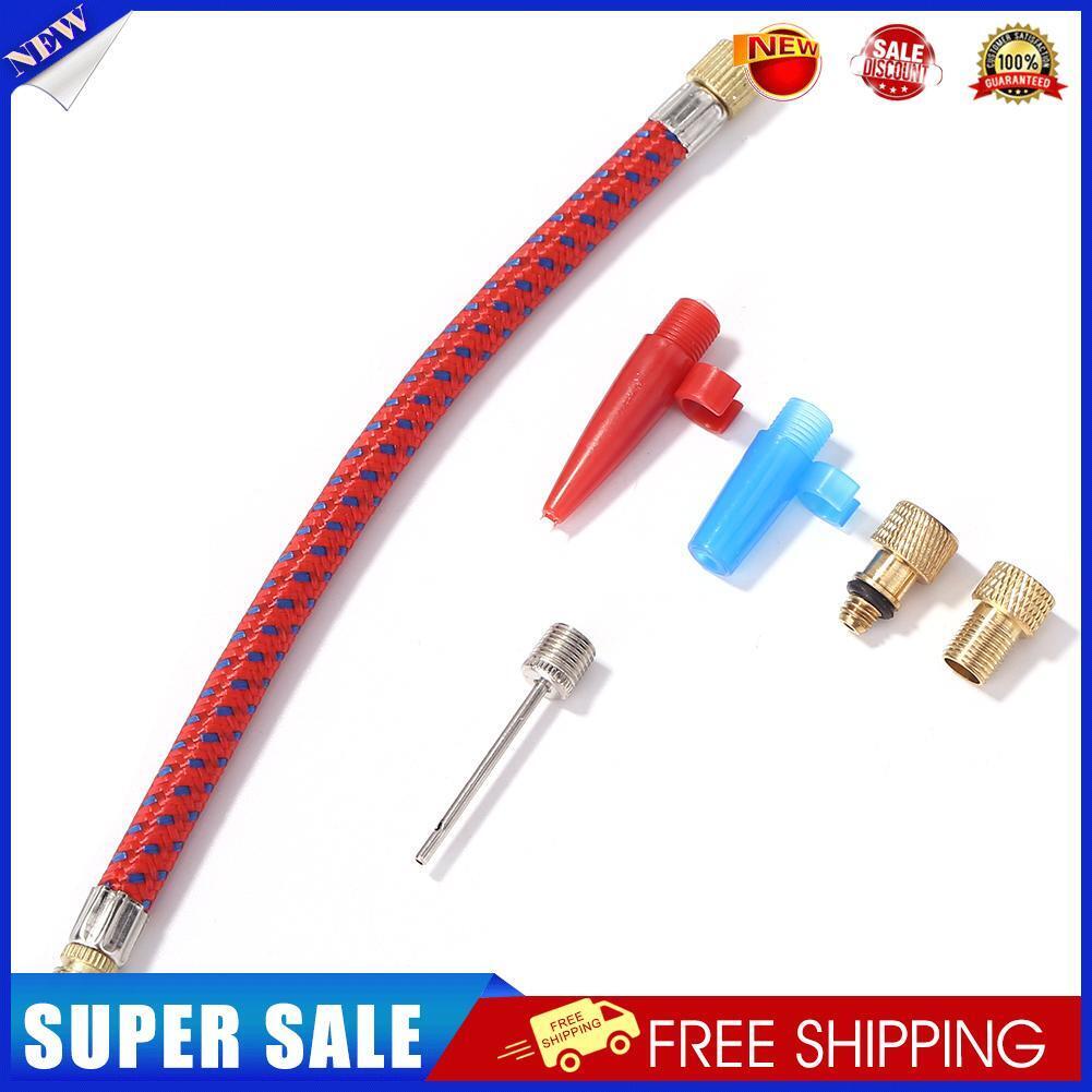 6pcs/set Bicycle Tire Pump Adapter Ball Needle MTB Valve Connector Hose