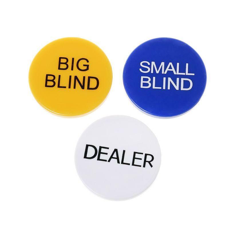 Texas Hold'em Big Blind Small Blind Dealer Party Casino Poker Card Game Props