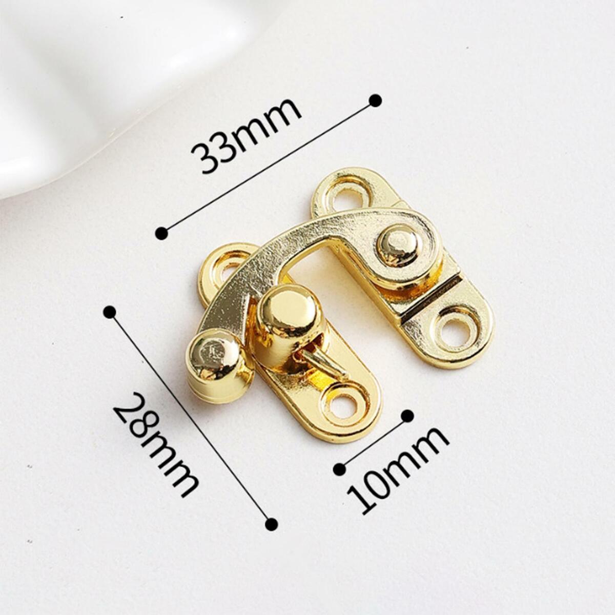 10 Pieces Mini Hasp Horn Lock Latch Buckle Clasp Latch Hardware for Suitcase