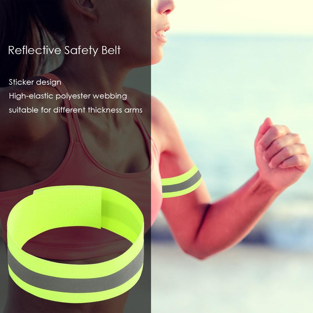 Night Reflective Safety Belt Outdoor Arm Strap Luminous Arm Band (Green)