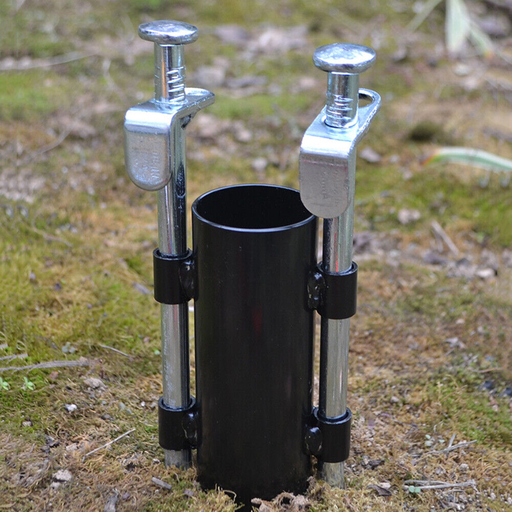 Iron Tent Awning Rod Holder Outdoor Camping Canopy Pole Holder Fixed Tube