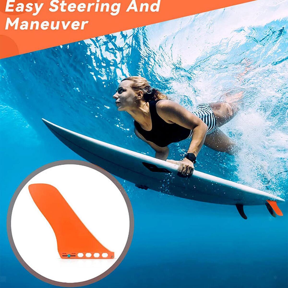 9" Surfing Fin Long Board Quick Release Central Single Fin Surf Fin