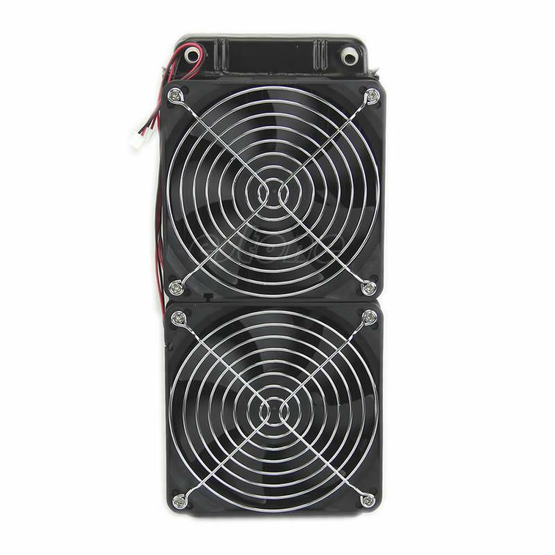 Aluminum Computer Radiator Water Cooling Cooler 2 Fans 240mm For CPU Heatsink