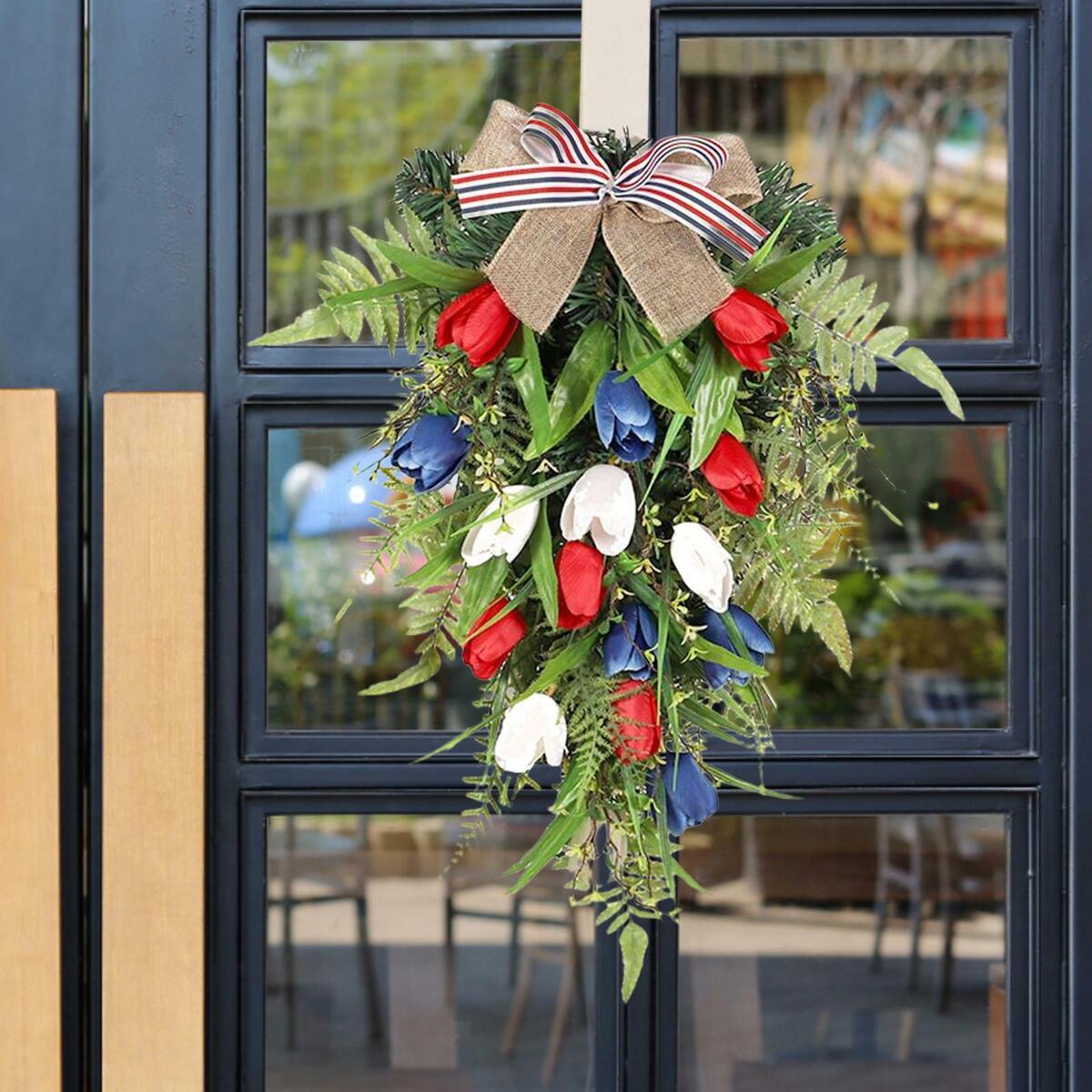Wreath  Swag Decoration for Wedding July 4TH Patriotic Decoration