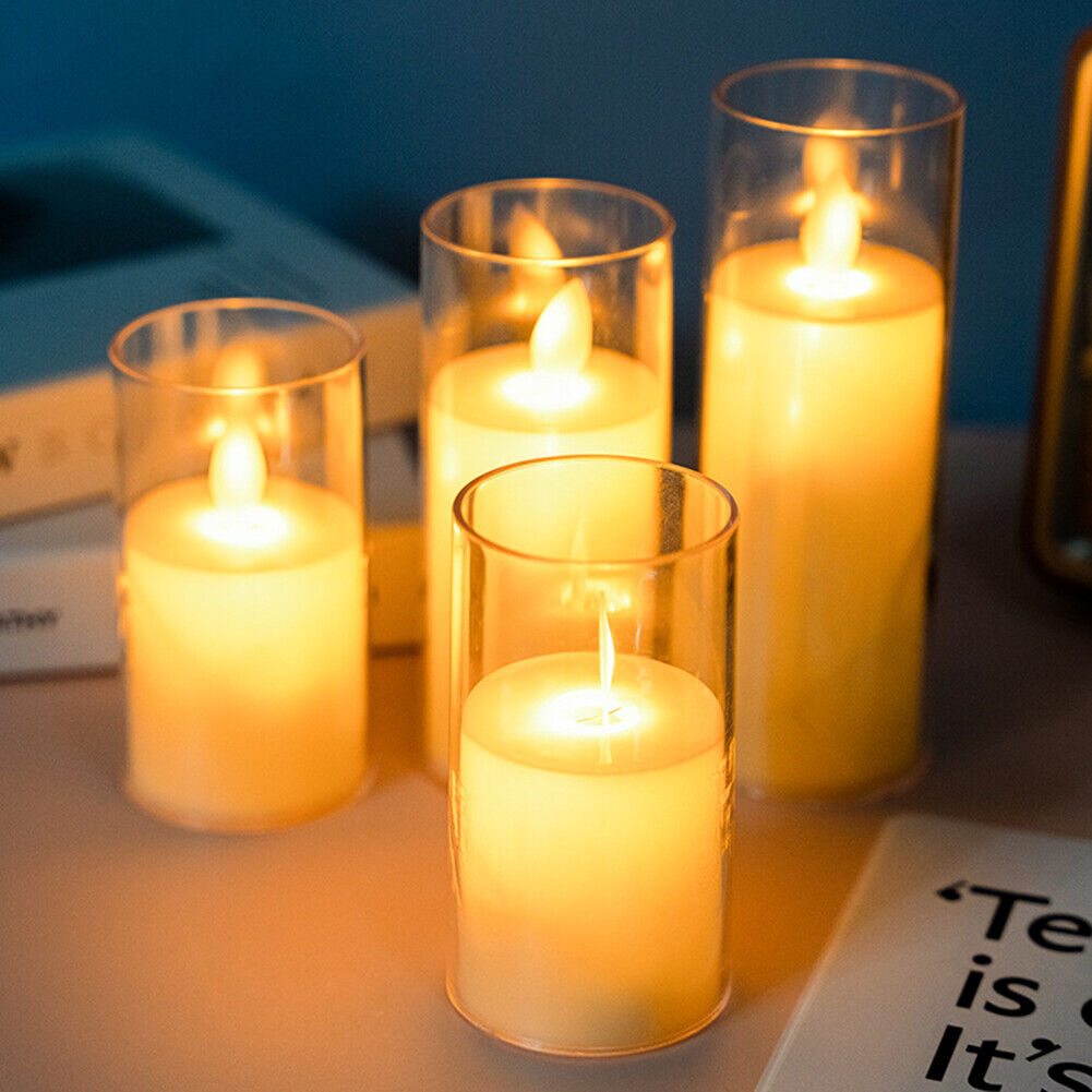 Flameless Candle Lights Electronic Tealight Wedding Home Decor (5x10cm)