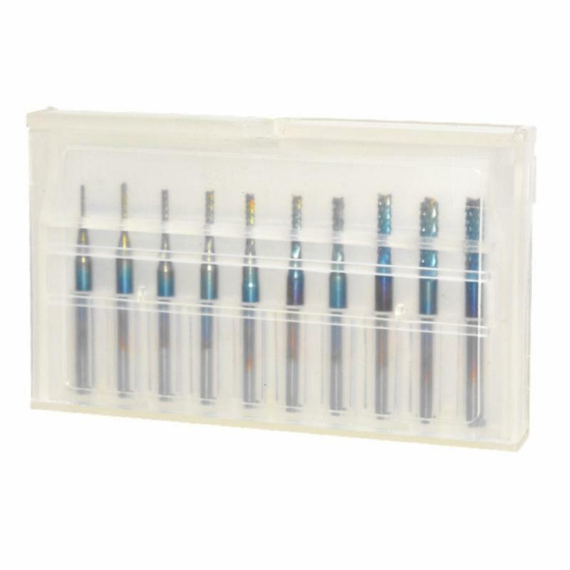 Blue End Mill CNC Router Bits 0.8-3.175mm PCB Milling Cutter End Mill Bits