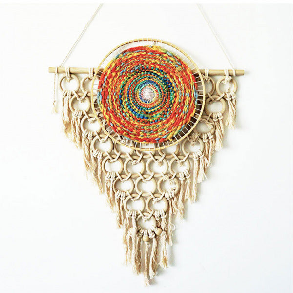 Round Wooden Knitting Loom  Weaving Tool for Handmade Wall Hanging