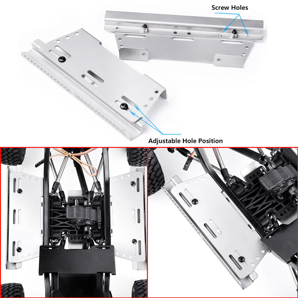 Chassis Armor Side Pedal Bottom Guard Skid Plate for MST CFX JIMNY GAX0131B A2UK
