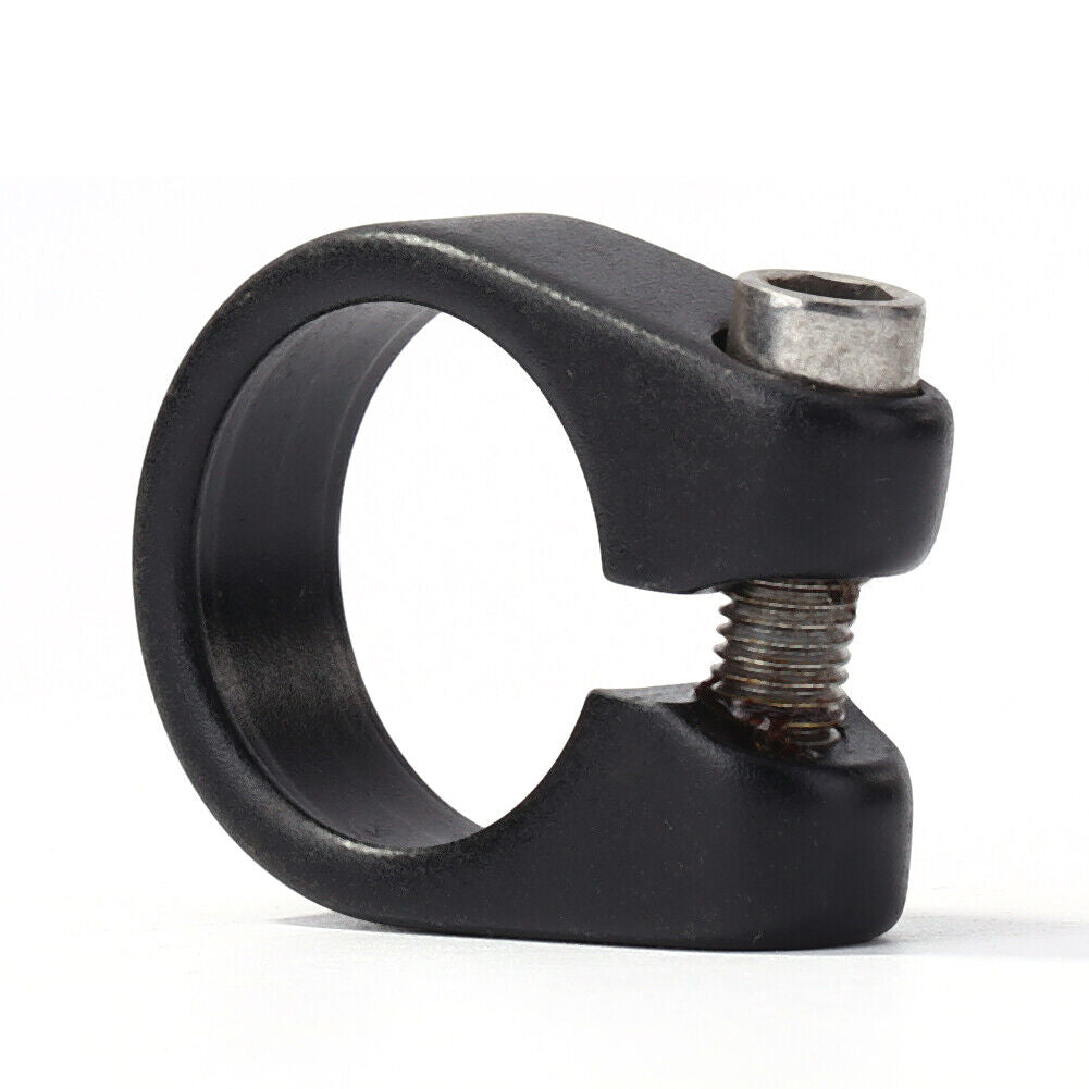 28.6mm Bicycle Seat Post Clip Aluminum MTB Road Bike Seatpost Clamp (Black)