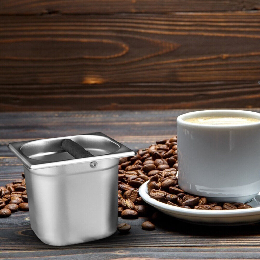 Stainless Steel Coffee Residue Knock Box Coffee Grounds Grind Bucket (B L)