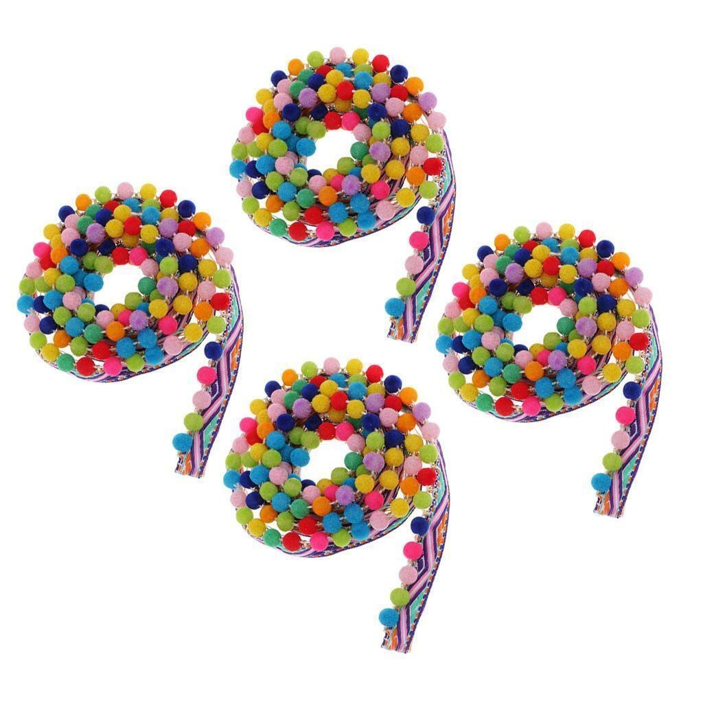 4pcs Multifunction Beaded   Ball Jacquard Ribbon Sewing ming