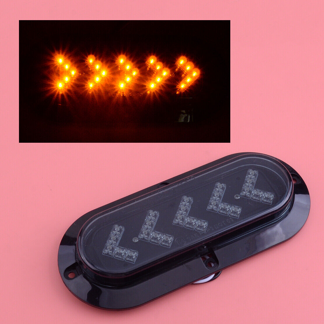 Smoke Oval LED Arrow Trailer Truck RV Boat Backup Reverse Stop Turn Tail Lights