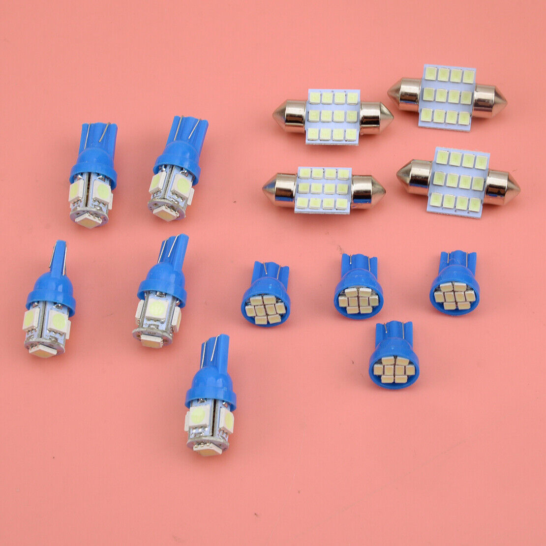 13Pcs Auto Car Interior LED Lights 12V For Dome Door License Plate Lamp Kit