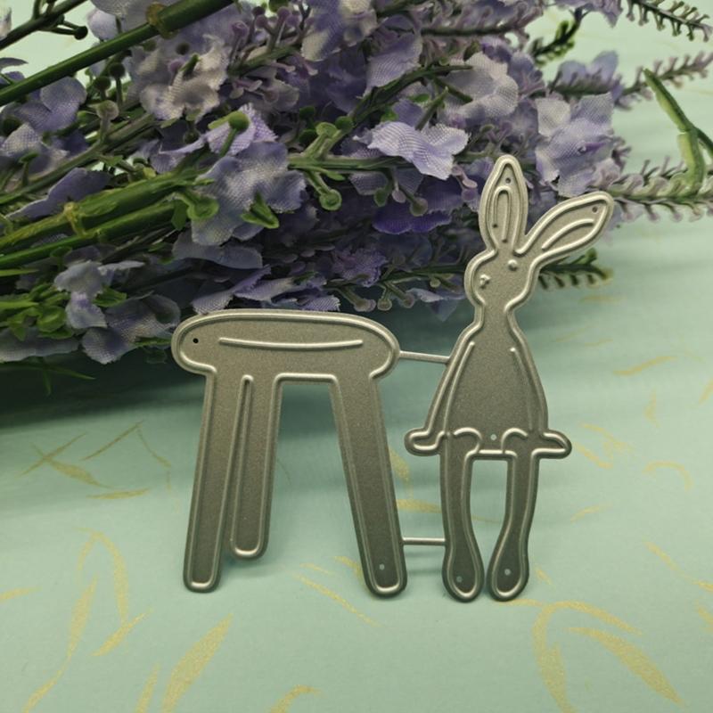 Cartoon Easter Bunny Cutting Dies for DIY Card Making Journaling Decorations