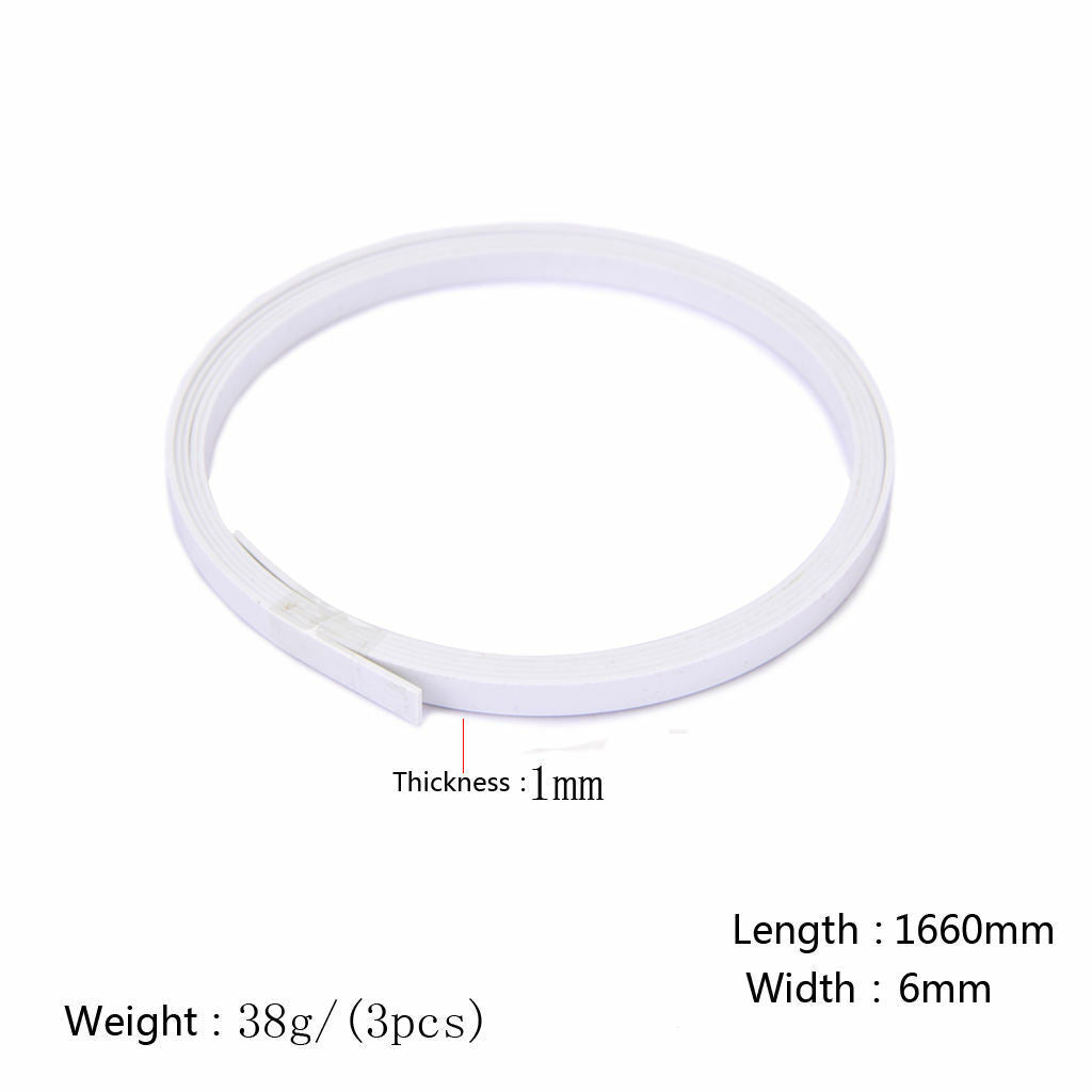 3 Pcs ABS Plastic Guitar Bass Ukulele Mandolin Binding Purfling Strips