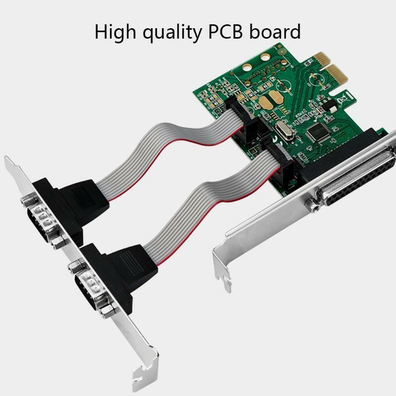 PCIe Expansion Card Serial Parallel Combo PCI Express to DB25 RS232 Port Adapter