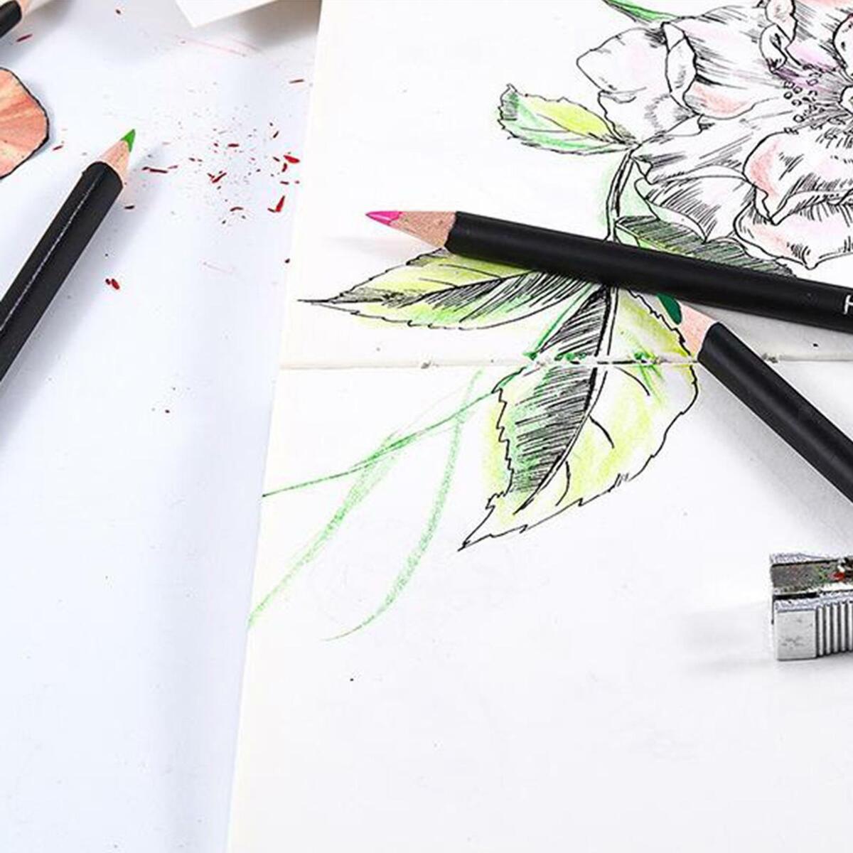 72 Oil Colored Pencils Crafting for Sketchbook Stationery Artist Sketch