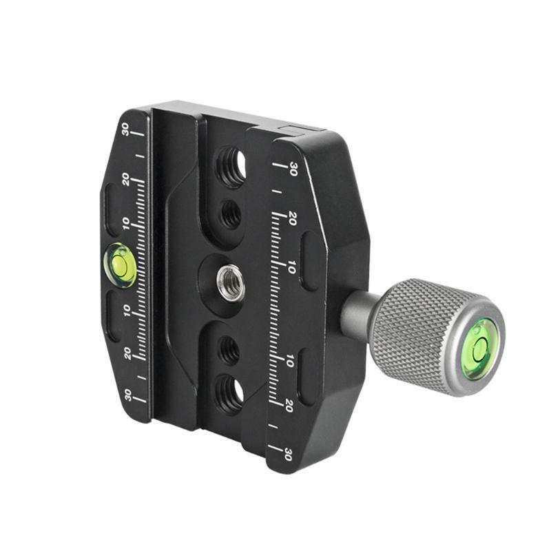 QR-70N 70mm Quick Release Clamp with 1/4 & 3/8 Thread & Bubble Levels Arca-style
