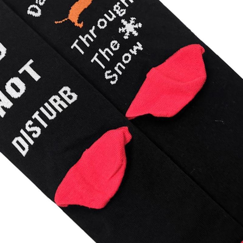 1 Pair Do Not Disturb Funny Christmas Sock Holiday Warm Soft Socks Xmas Gift