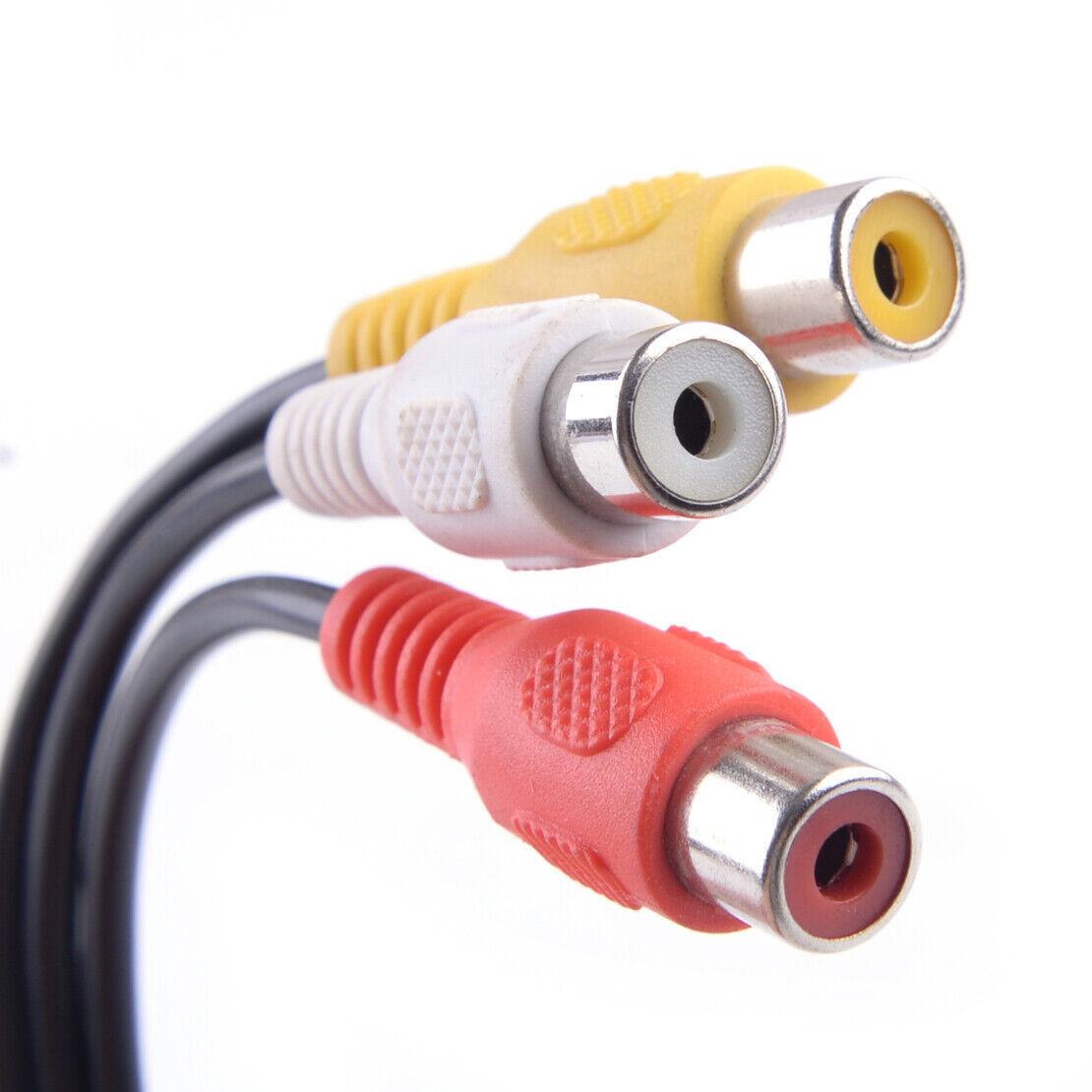 3.5mm AV Male to 3 RCA Female M/F Audio Video Stereo Jack Adapter Cord Cable