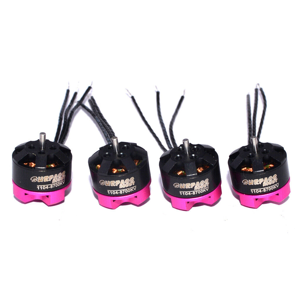 4x 1104 8700kv 2S Brushless Motor 12 Pole for RC 80 90 100 FPV Racing Drone