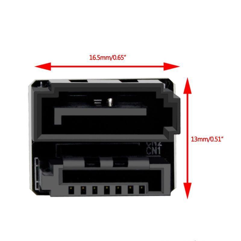PH571 Sata to Sata 180 High-speed Degree Angle Computer Adapter Converter