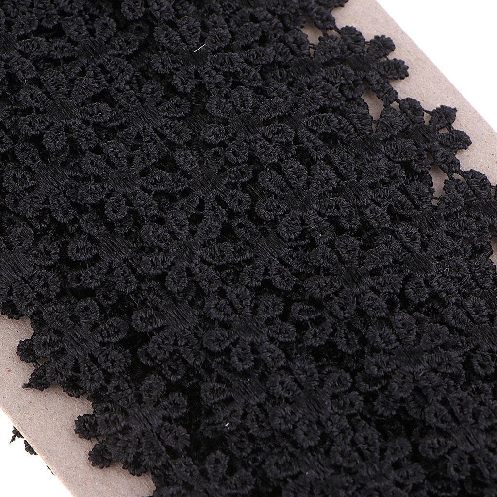 2x 15Yard Daisy Embroidery Trim Flowers Ribbon Lace Headwear Dress DIY Craft