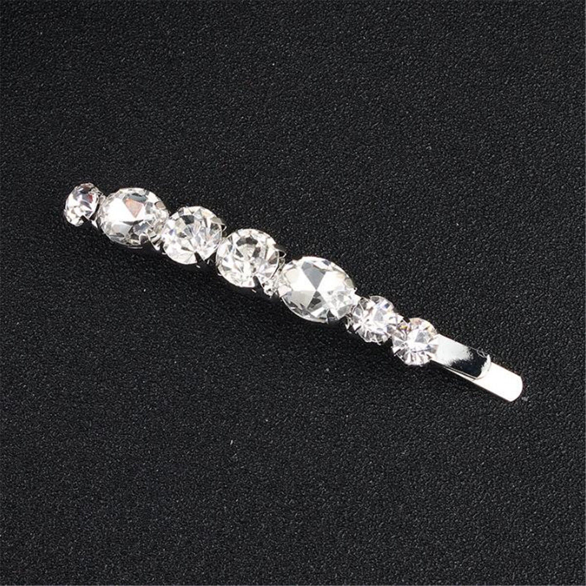 Crystal Diamante Barrette Bobby Pins Hair Clips Slides Grip Wedding Headdress