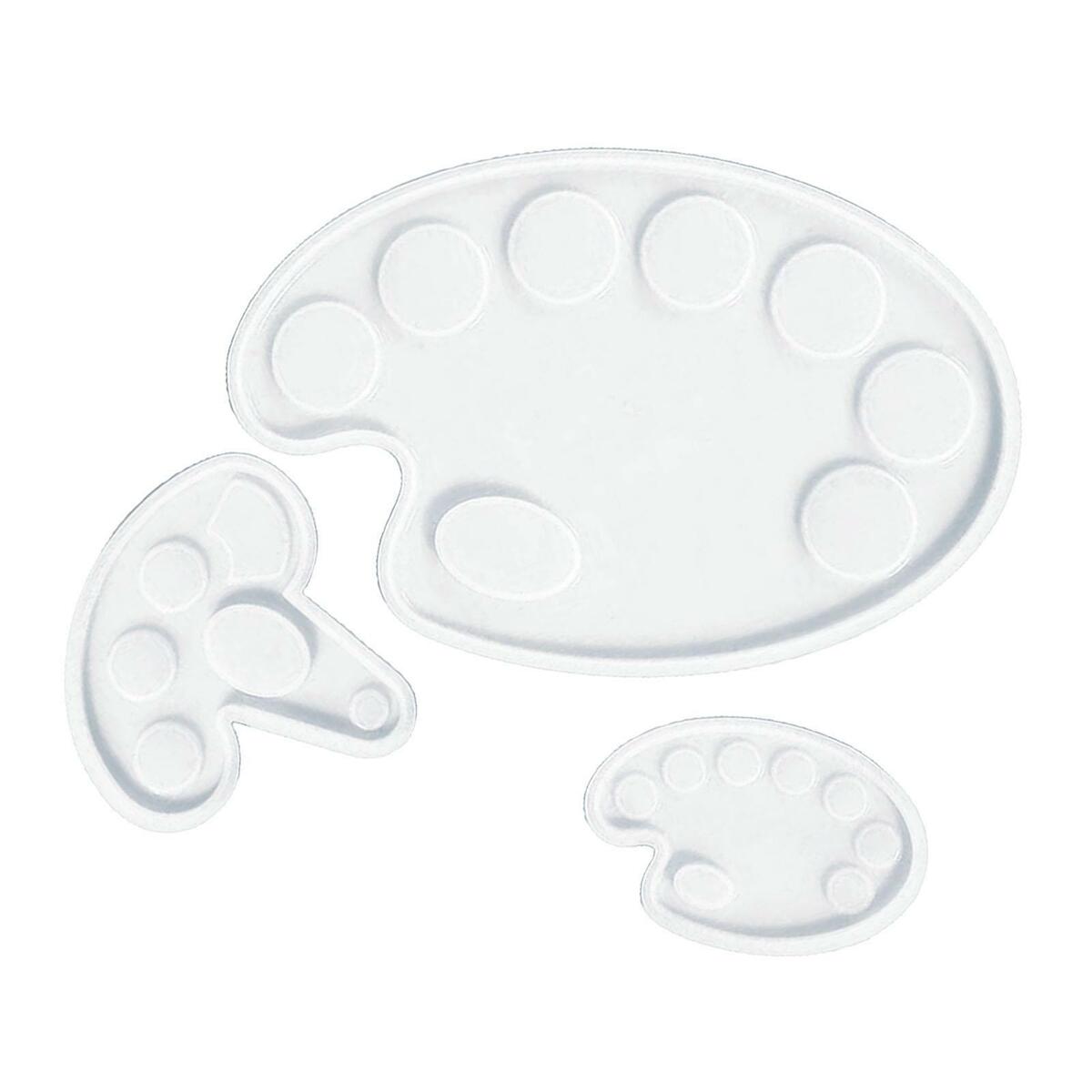 3 Pieces Palette Silicone Mold Paint Tray Moulds for Painting Home Decor