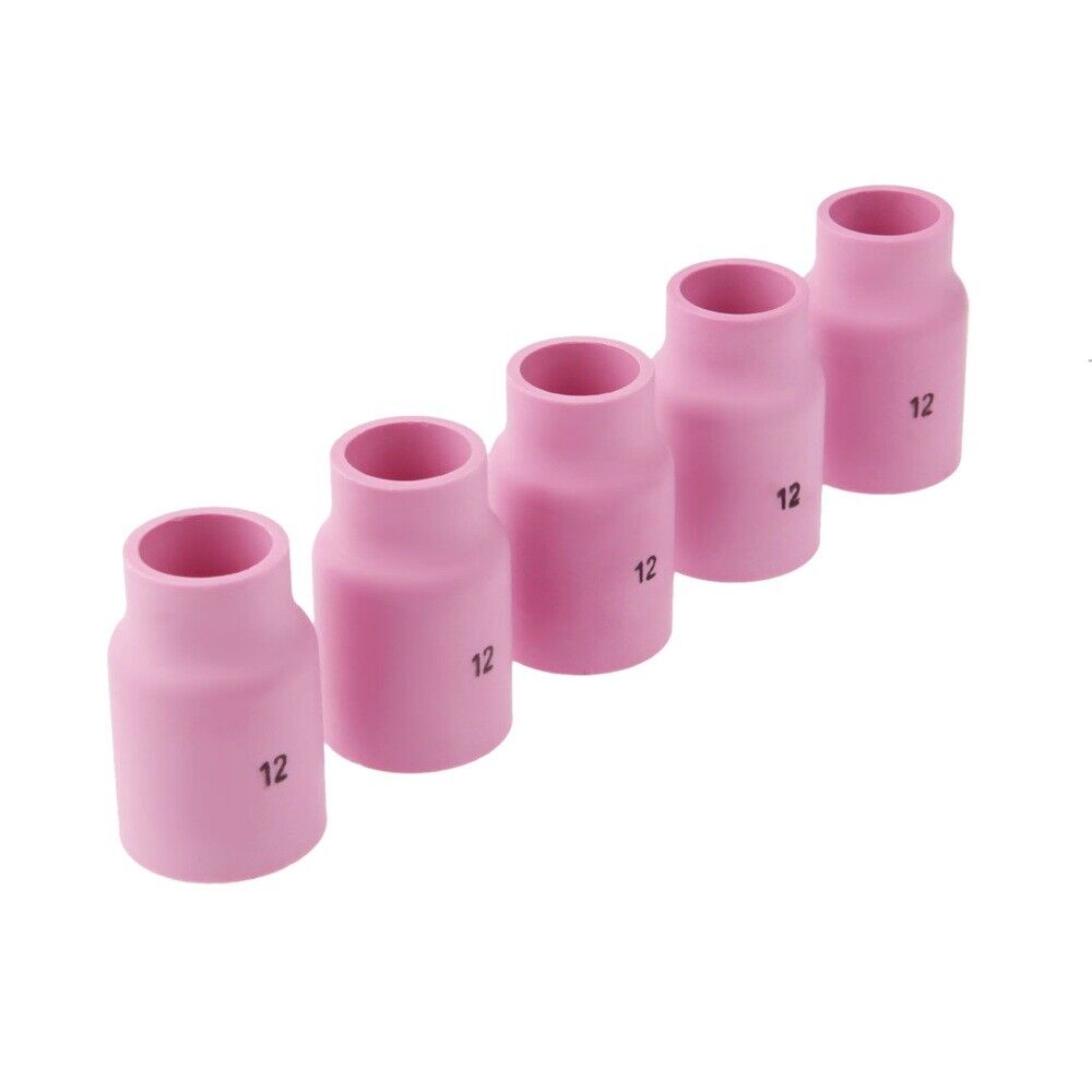 5x TIG Welding Gas Lens Alumina Ceramic Cups 53N87 #12 For WP9/17/18/20/26 Torch