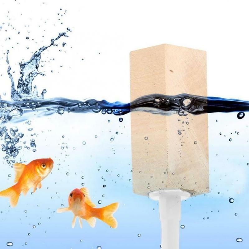 Wooden Air Stone Bubble Release Aquarium Air Stone for Hydroponics Aquaponics