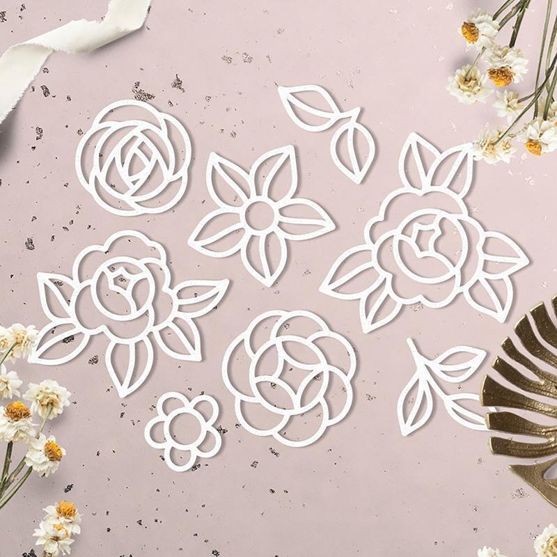 Flowers Leaves Metal Cutting Dies Handmade Crafts Projects Art Creation Supplies