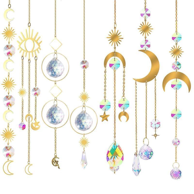Hanging Suncatcher for Home Dorm Car Outdoor Indoor Decorative Supply with Chain