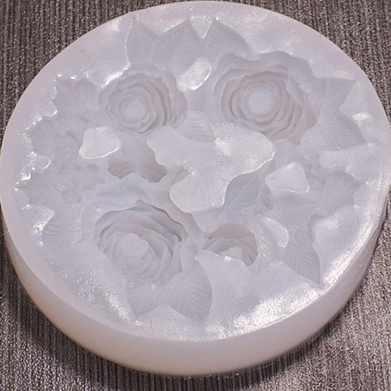 Flower Candy Mold for Cake Decor Rose Flower Shape DIY Chocolate Fondant