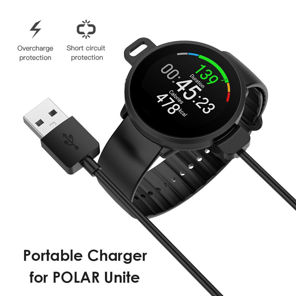4-pin 1m USB Charger Cable for POLAR Unite Smartwatch Charging Cord Line