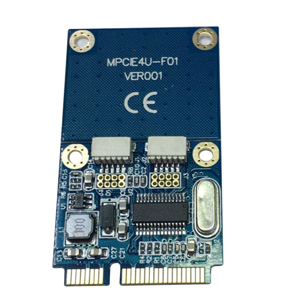 Mini PCI-E to Dual USB Adapter mPCIe to 5 Pin 2 Ports USB2.0 Converter Card