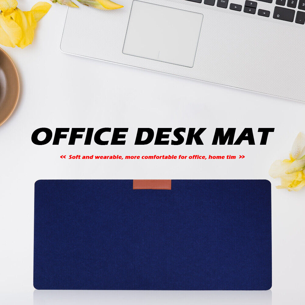 Home Office Table Mat Keyboard Felt Laptop Cushion Mousepad (Navy Blue)