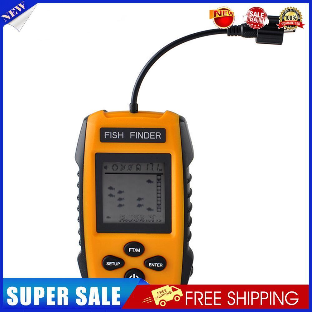 Portable 100m Wired Sonar Sensor LCD Fish Finder Underwater Fishfinder