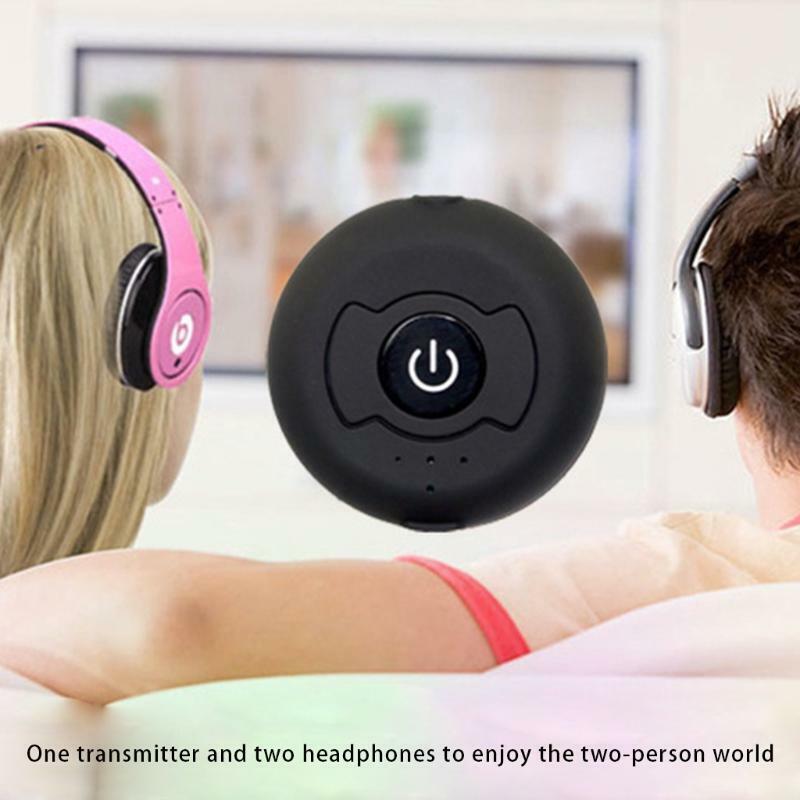 Wireless 3. 5 AUX Jack RCA BT4.0 Transmitter Audio Music Headphones 1 for 2 User