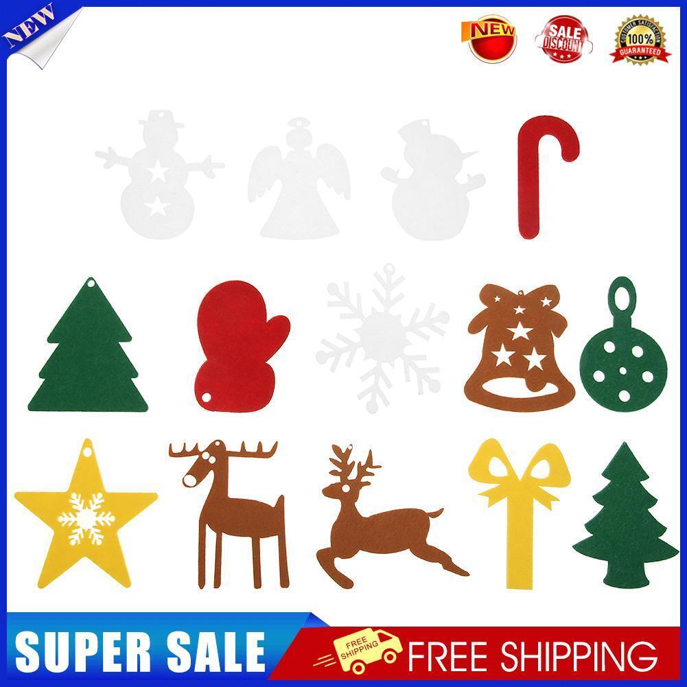 Non-Woven Elk Snowflake Snowman Christmas Tree Pendant Ornaments Xmas Decor
