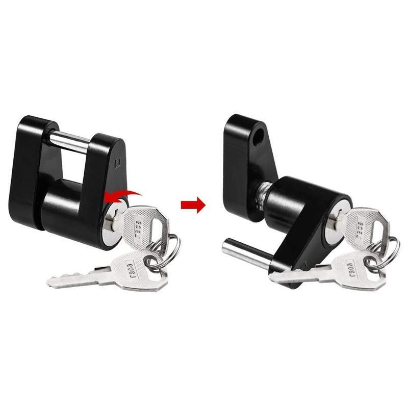 1/4" Trailer Hitch Lock Coupler Tongue Anti Theft Security Travel For Vehicle RV