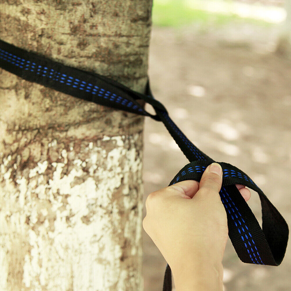 2pcs Hammock Straps Outdoor Camping Hanging Swing Rope for Backyard Garden