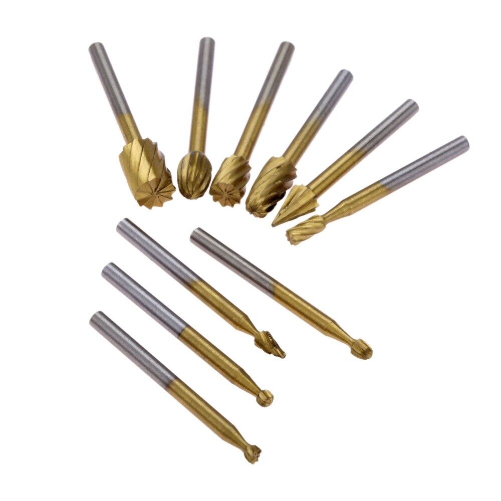High Carbon Steel Milling Rotary Burr Router Bits Files Wood Cutter Carving Tool