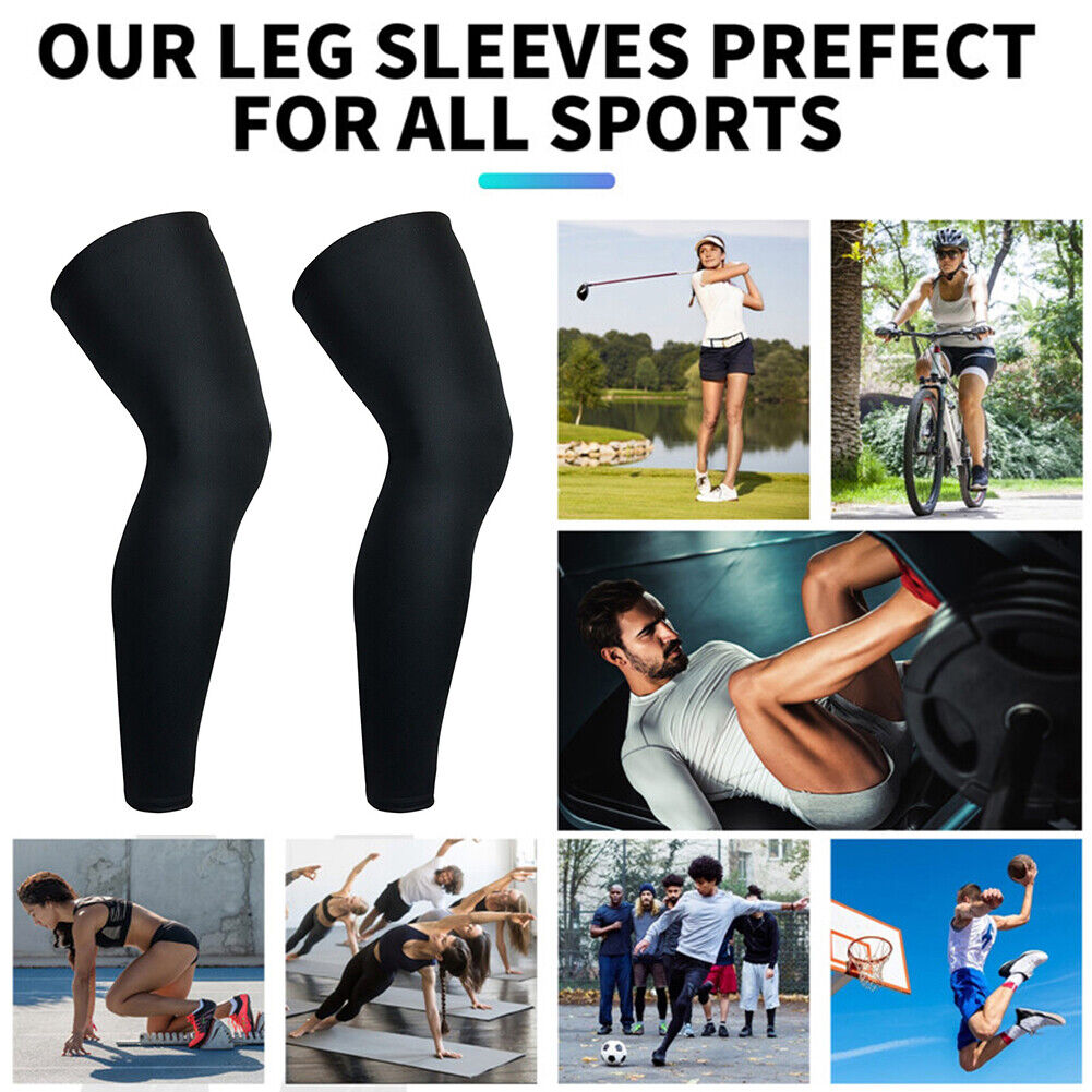 1 Pair Breathable Knee Guard Cover Men Women Calf Compression Socks (XXL)