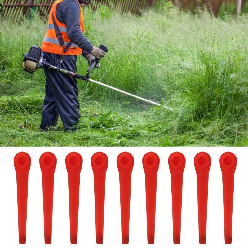100Pcs Plastic Grass Trimmer Blades Replacement Lawn Mower Blade Garden Tool