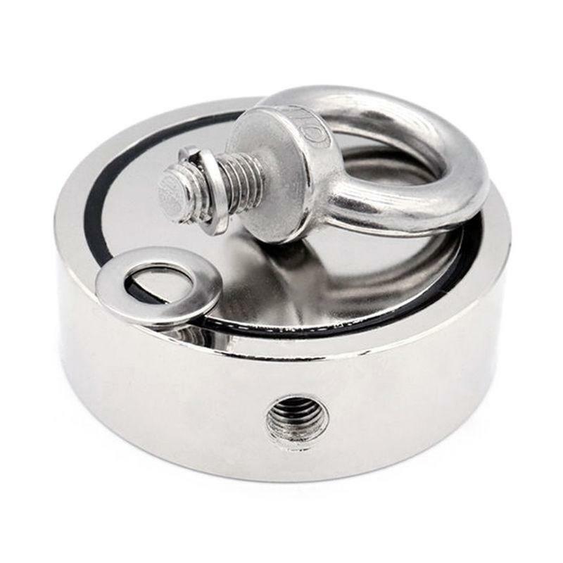 120Kg Dual Sides Magnet Strong Neodymium Permanent Fishing Magnets + 20m Rope