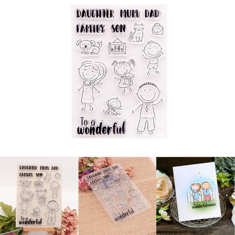 Boy Girl Silicone Clear Seal Stamp DIY Scrapbooking Embossing Photo Album Decor